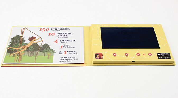 7 inch Touch screen video brochure player,advertising player video card,video card with usb