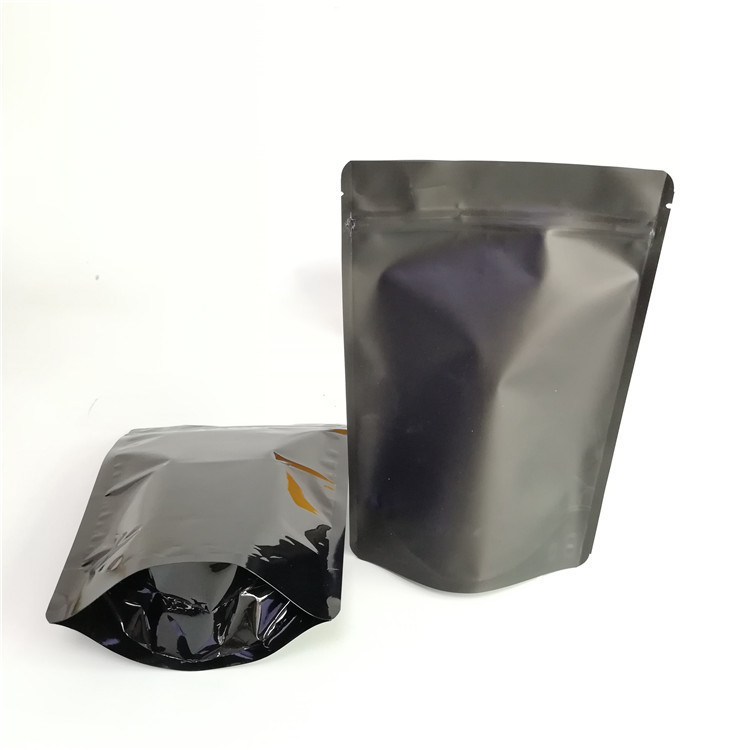 Matte or Glossy Aluminum Foil Custom Accepted Stand up Pouches with Zipper