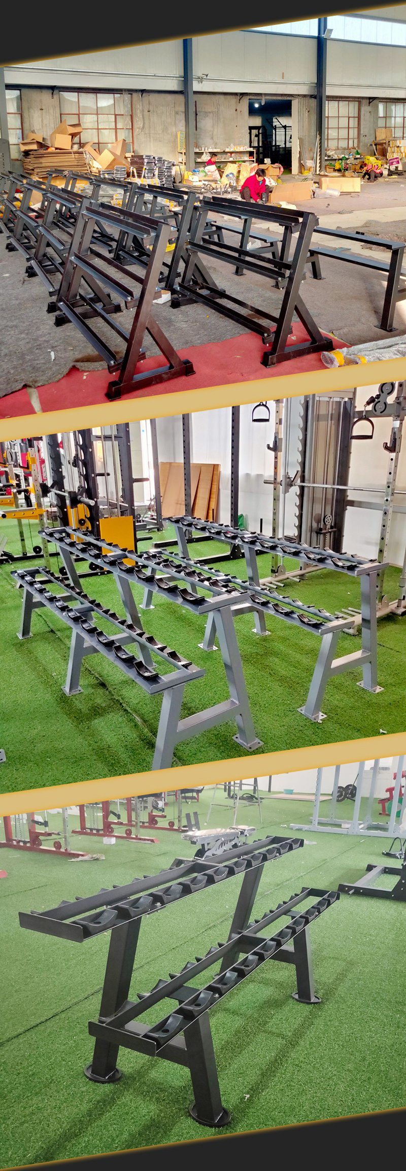 Factory Price Two/Three Layers Dumbbell Rack