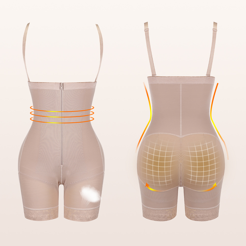 HEXIN Women's High Compression Slimming Bodysuit Control Panties for Thong Bodyshaper