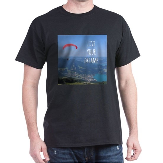 Custom T shirt for paramotor school paragliding school paramotor lesson fly team cheap price fast delivery