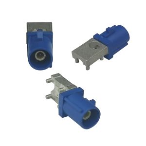  RF Connector FAKRA C Right Angle Plug PCB Mount For Car Gps Telematics Manufactures