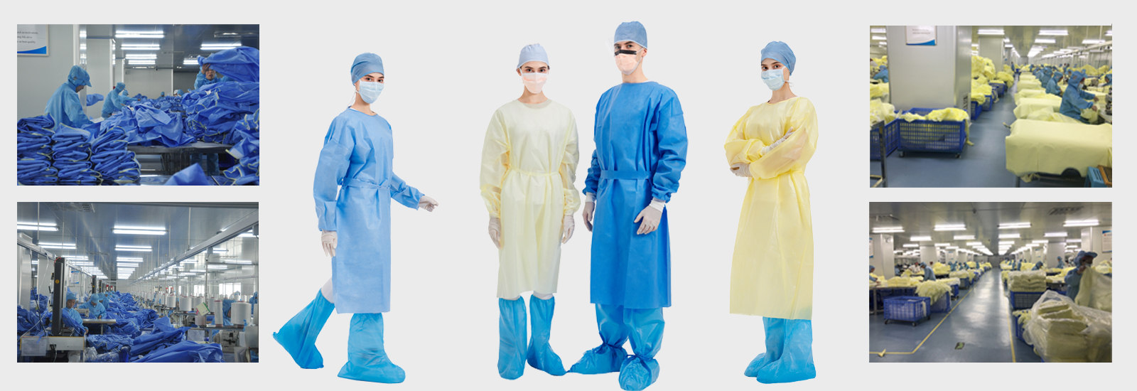 AAMI PB 70 Disposable CPE Gown , CPE Isolation Gown for operation room