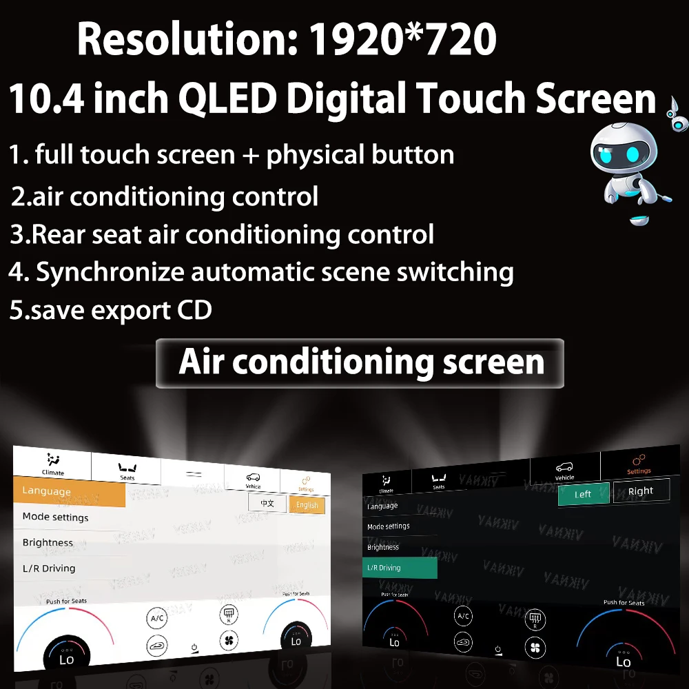 10.4 inch AC Panel Newest Generation For Range Rover Sport L494 2013-2017 Air Condition Board Climate Control LCD Touch