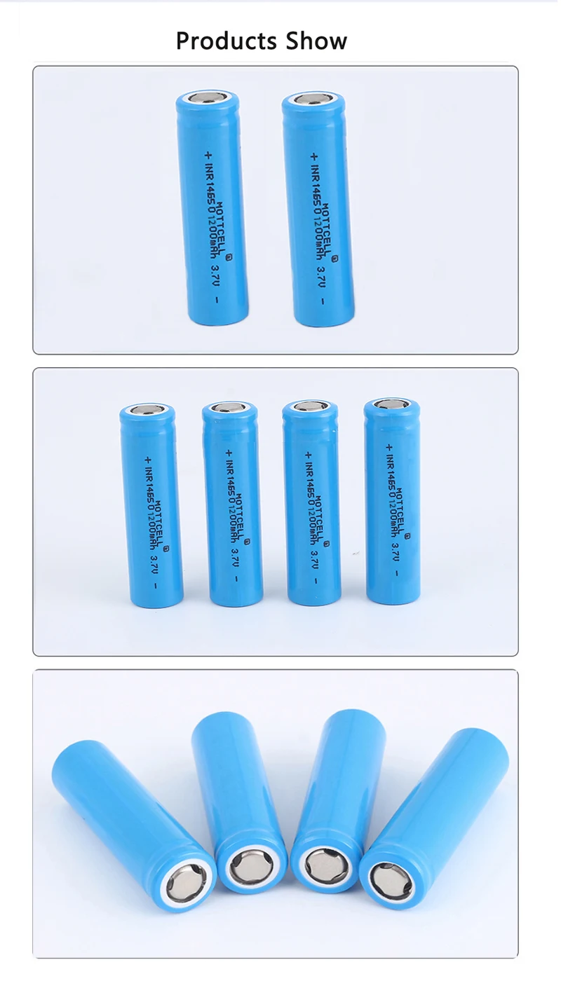 3.7V High Temperature Lithium Battery 1200mah 14650 Rechargeable Li Ion Battery