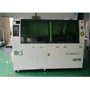 Dual Wave Soldering Equipment , Touch Screen Control DIP Soldering Machine