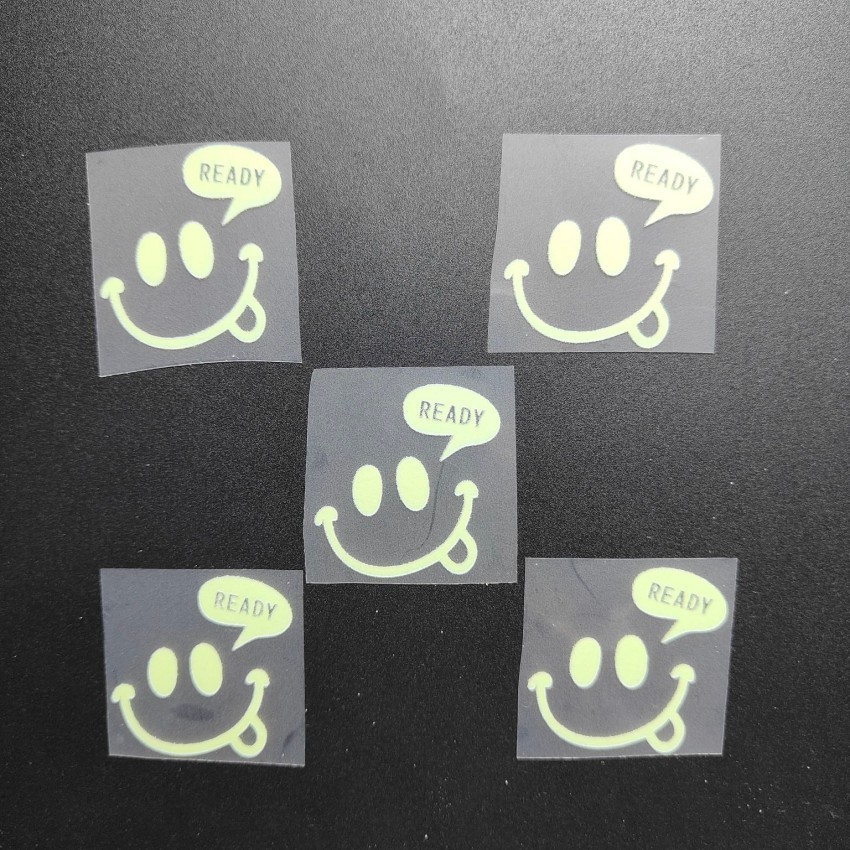Printable Fluorescent Glow In The Dark Logo Sticker For Bag