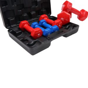 Vinyl Neoprene Coated Adjustable Dumbbell Set , Unisex 6kg Dumbbell Set