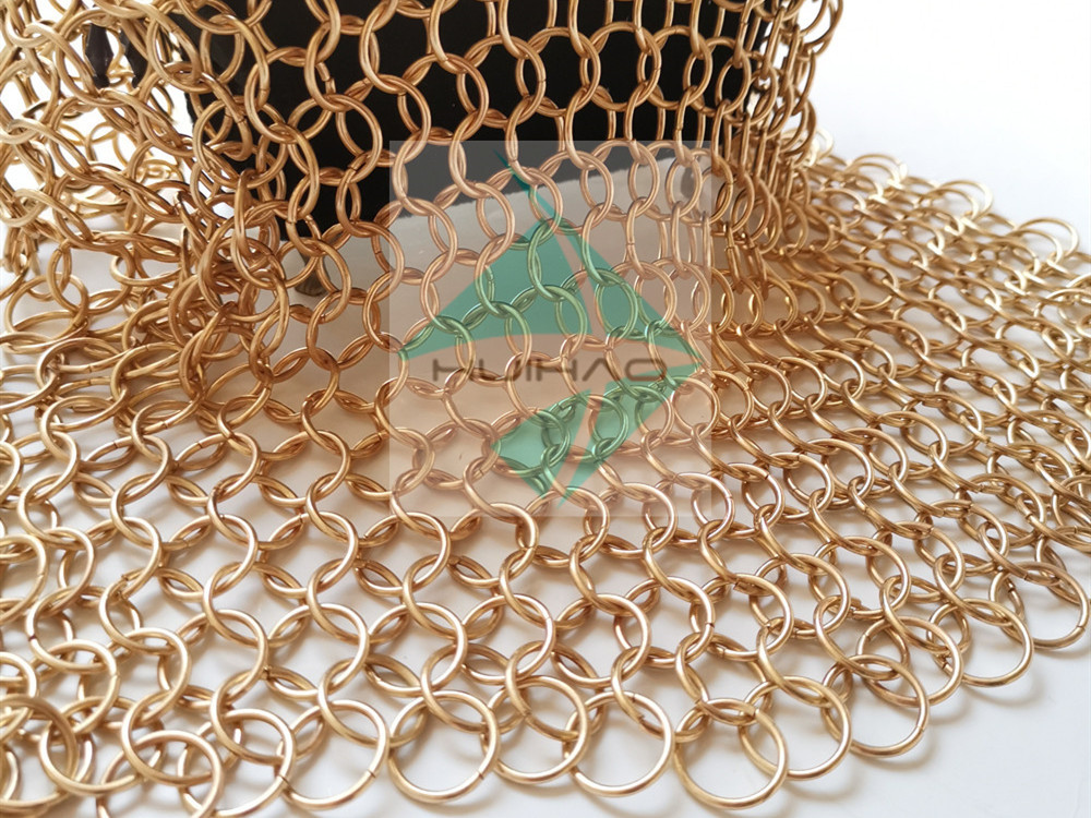 DIY Stainless Steel Aluminum Chainmail Metal Ring Mesh Dice Bag With Color Plated