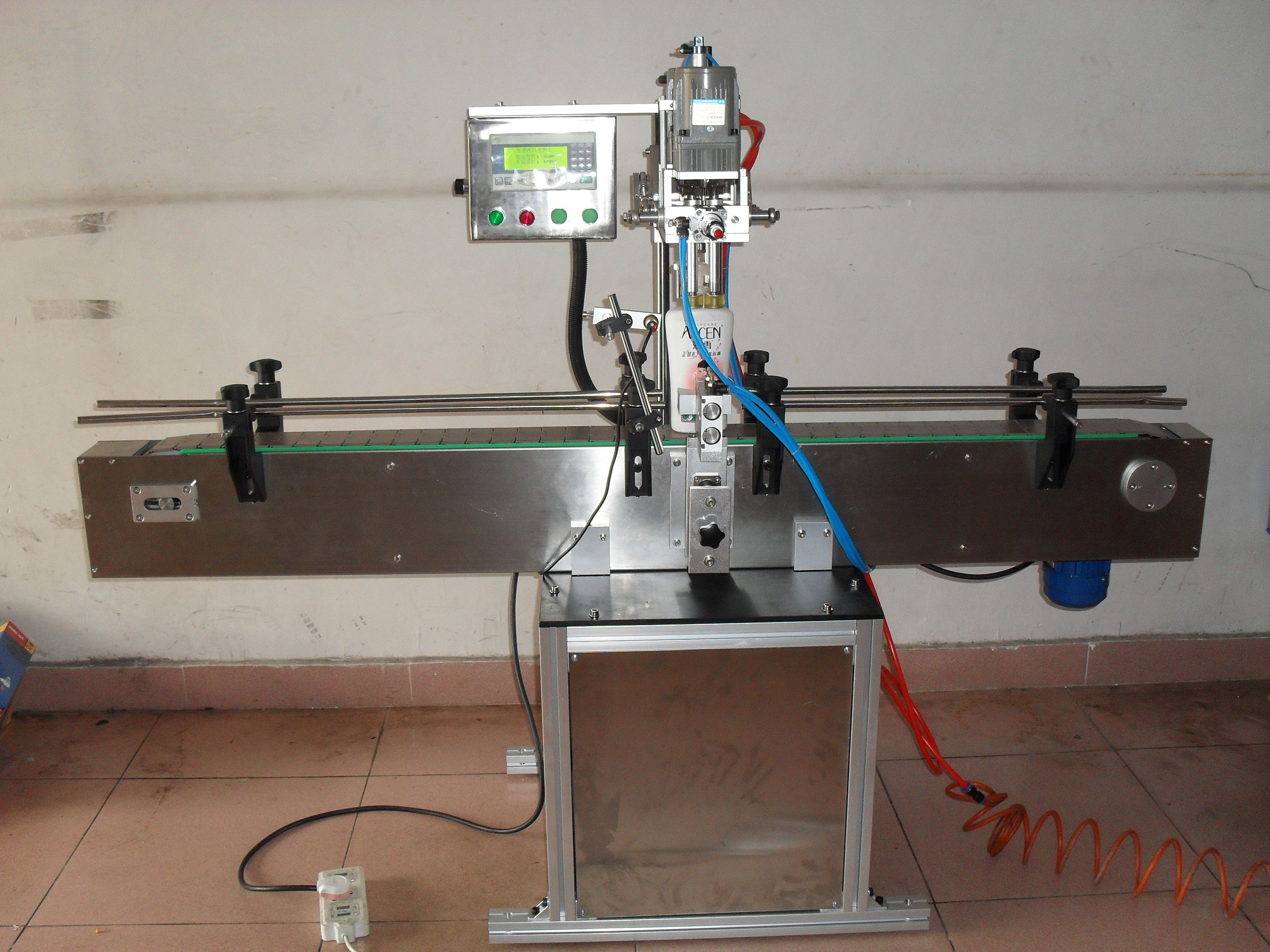 Pneumatic Glass Vial Bottle Screw Automatic Capping Machine Easy To Operate