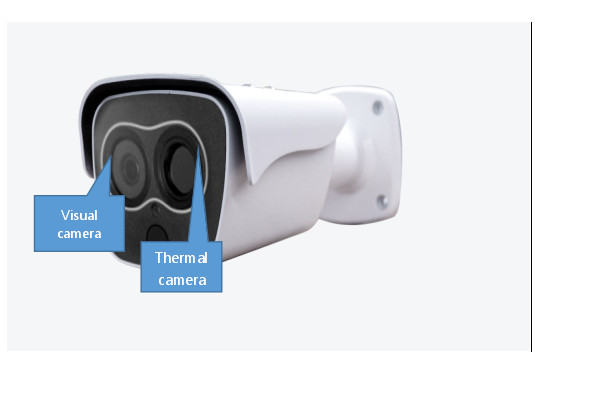 Double Vision DC12V 12μm 50mK IR Temperature Camera