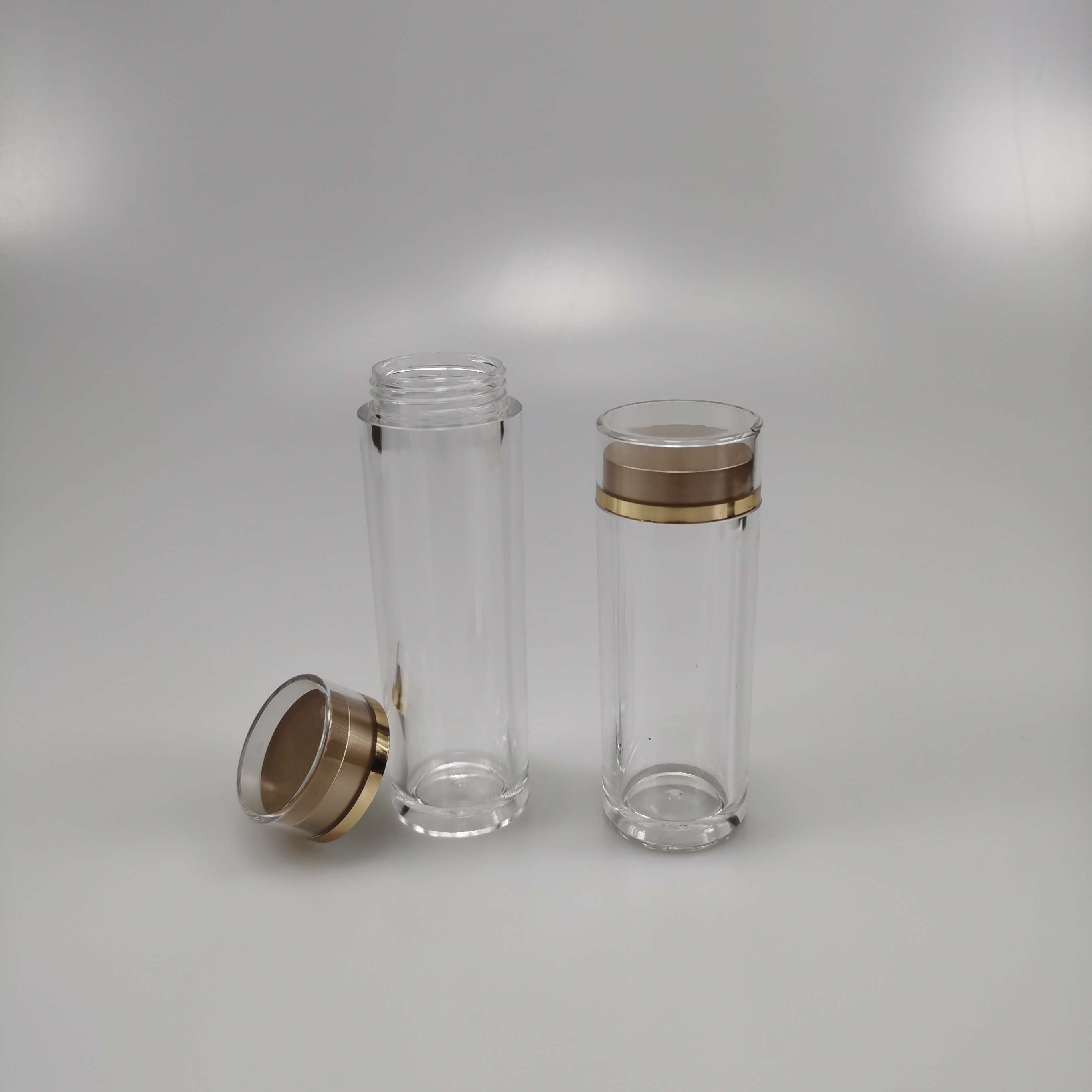 Acrylic 40ml 50ml Transparent Vials for Saffron Cordyceps Vitamin Capsules Eco-friendly