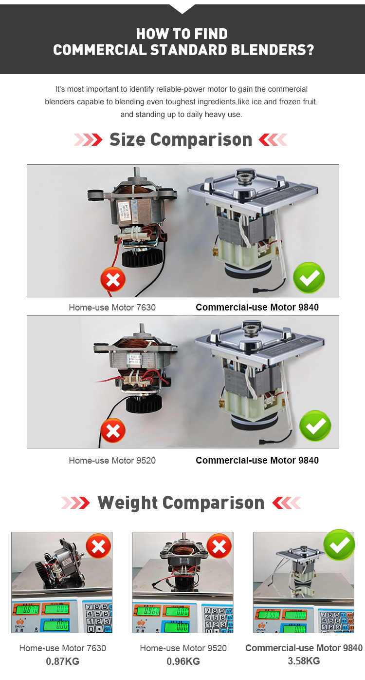 Stainless Steel Blade Smoothie Blender Electric For Frozen Drinks