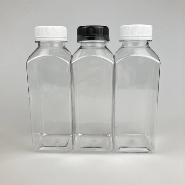 Hot sale 120ml 250ml 350ml 500ml 1000ml Clear French Square Empty Beverage Juice