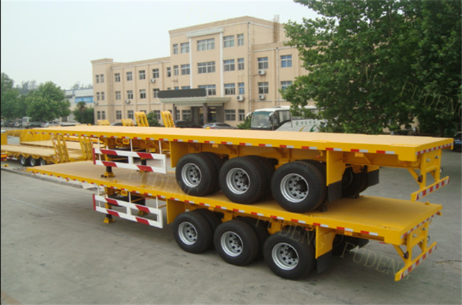 Flatbed Container Trailer Flat Container Trailer 13 Ton Fuwa Axle