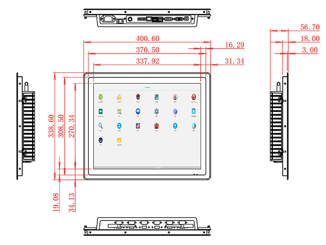 17-Inch Integrated Android Touch Screen for Security Systems and Logistics Monitoring