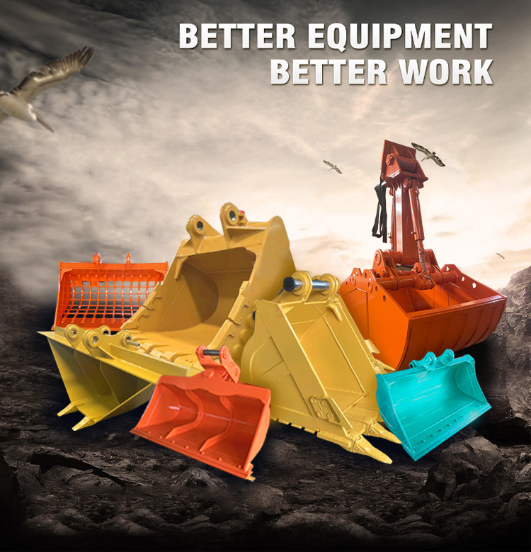 SY60 CAT307 PC58 Skeleton Excavator Bucket , 2-15Ton Backhoe Attachments