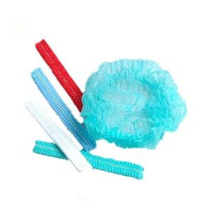 Double elastic string disposable mob cap or single elastic string disposable mob