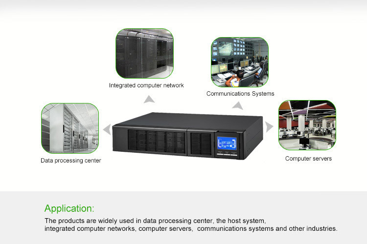 220V 2kva Rack Mount UPS 1600W High Capacity Ups System For Networking