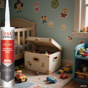 Elastic Adhesion Acetic Cure Sealant 300mL For PVC Steel