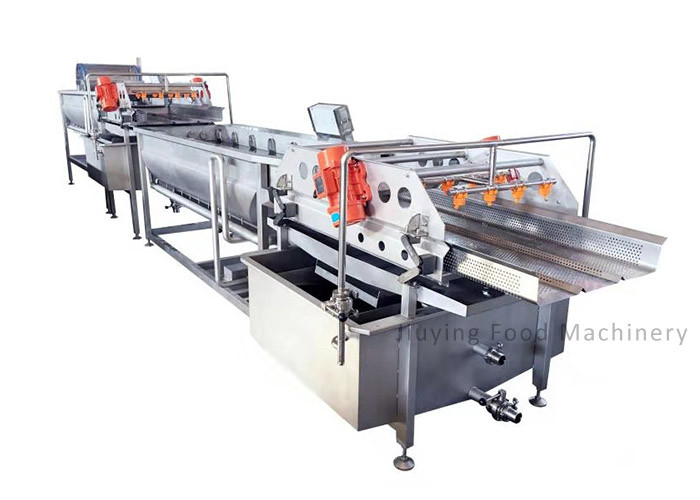 Tomato Fruit And Vegetable Washer 4.8kw 1.5t/hr 4200X1300X1400mm