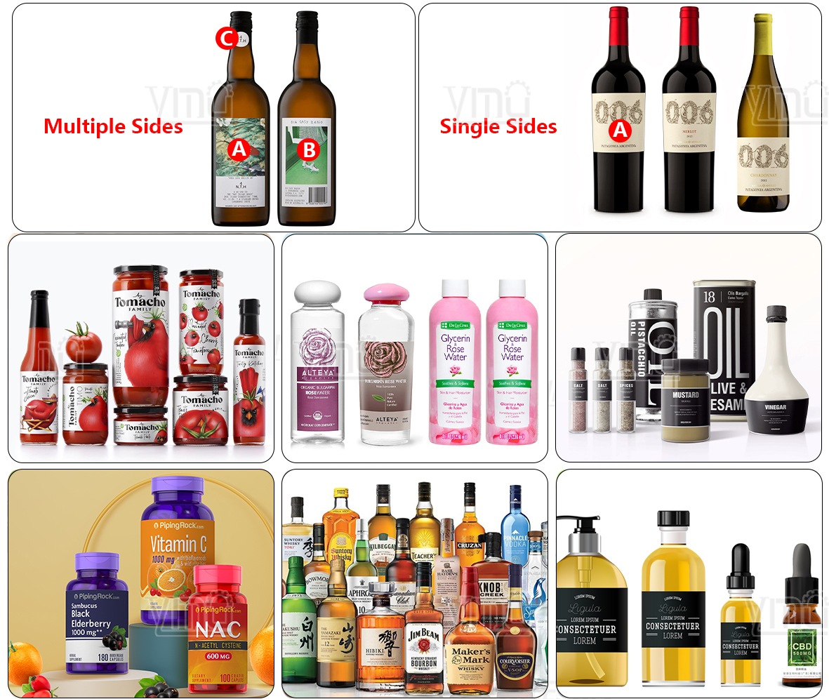 Chemical Birthday Candle Tube Label Applicator Automatic Oval Bottle Labeling Machine