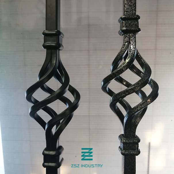 Stair railing iron balusters single basket iron hollow tube square Metal Fence Posts