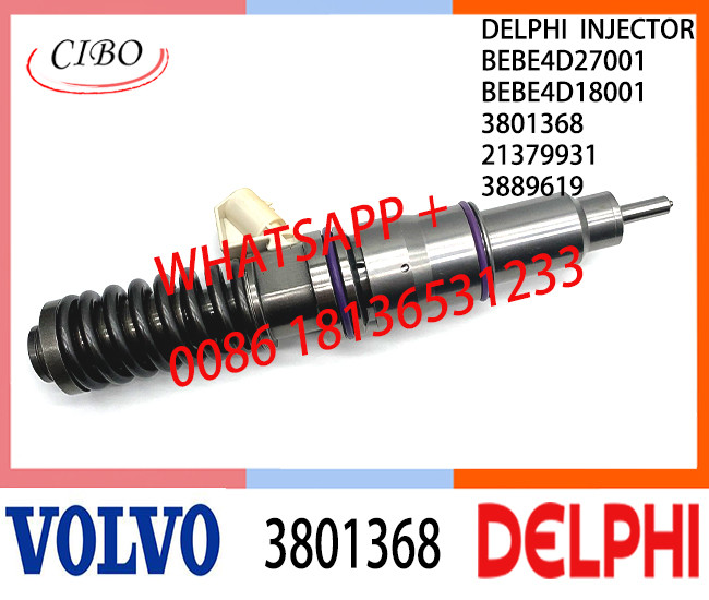Common Rail Fuel Diesel Injector 3801368 BEBE4D27001 BEBE4D18001 21379931 3889619 E3.18 for VOL PENTA MD13