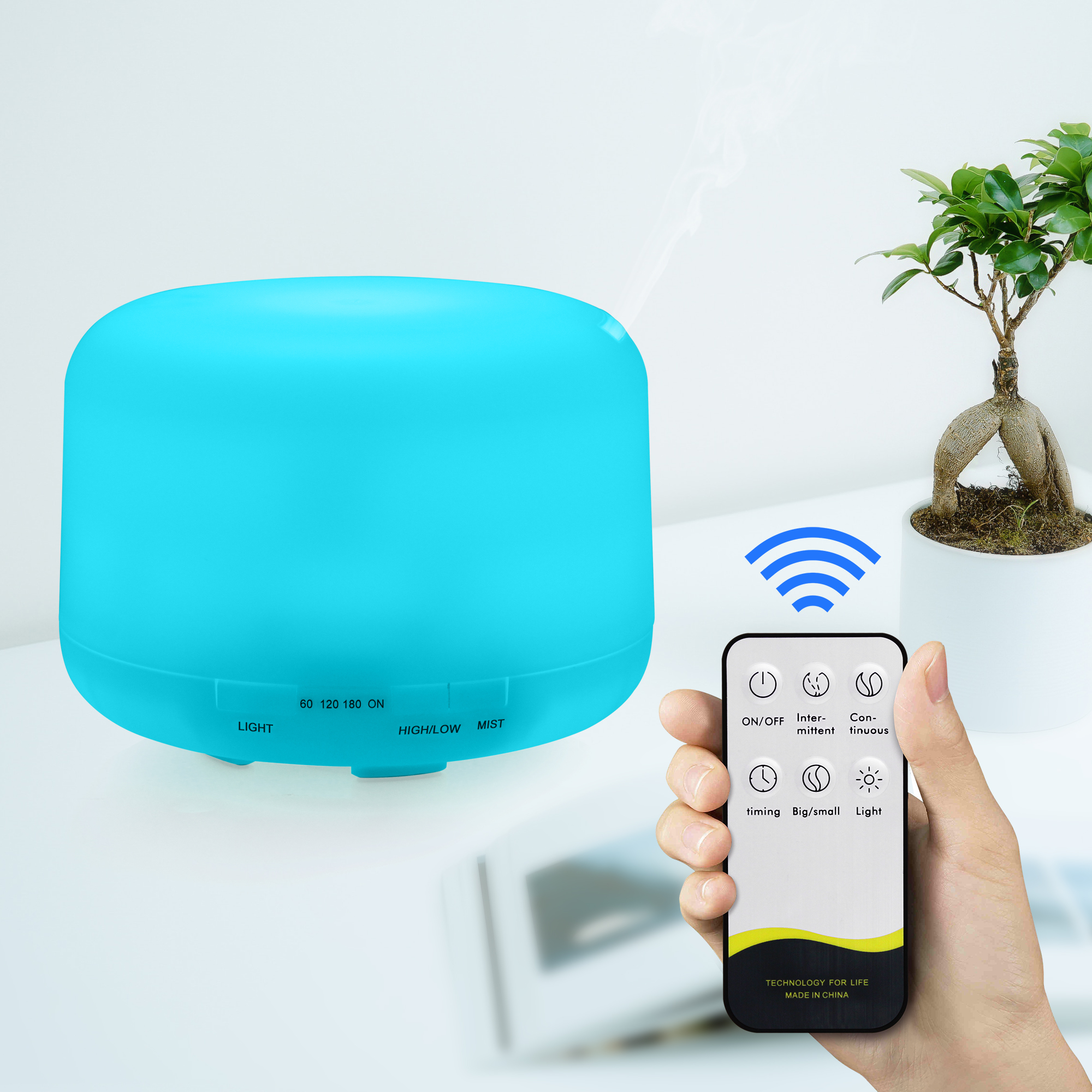 Remote Control Home White 500ML Electric Aroma Oil Electronic Aroma Diffuser