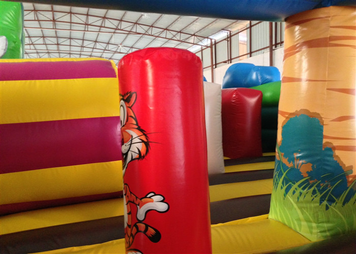 Big Party Custom Made Inflatables 0.55mm Pvc Tarpaulin For Kindergarten Baby