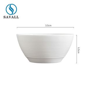 China ODM Nontoxic Odorless Threaded White Melamine Cereal Bowls on sale