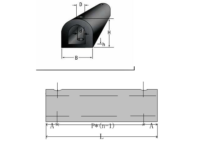Marine D Shaped Cone Inflatable Fenders Rubber For Dock Corner Protection