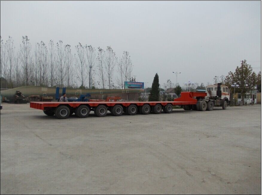 100ton Detachable Gooseneck Dropdeck Semi-Trailer for 5 Axle Steering Low Bed Trailer
