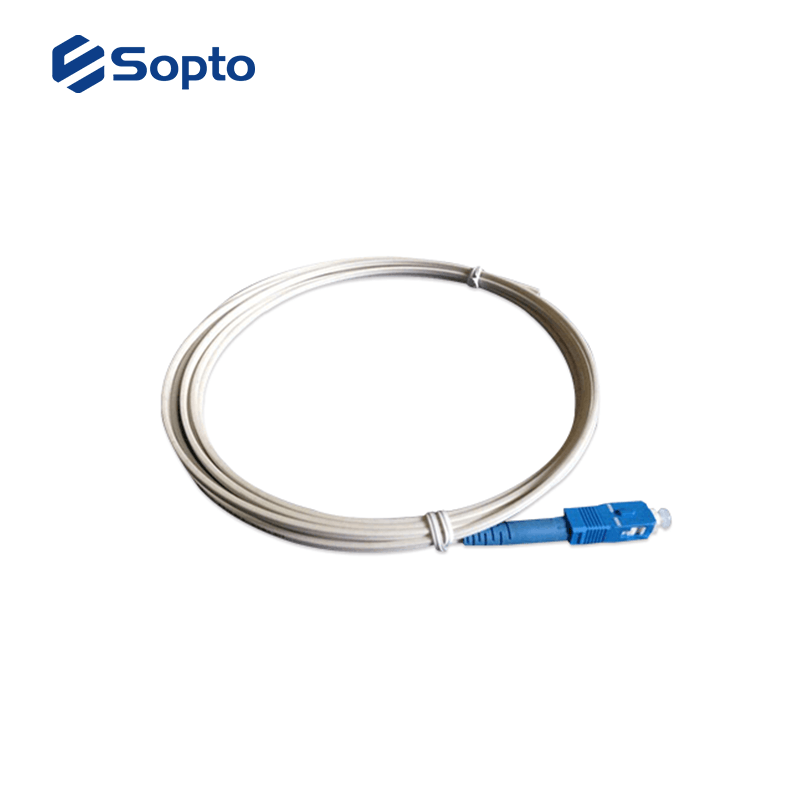 Low Insertion Loss Fiber Optic Pigtail , LC Pigtail Single Mode 0.9mm 1m