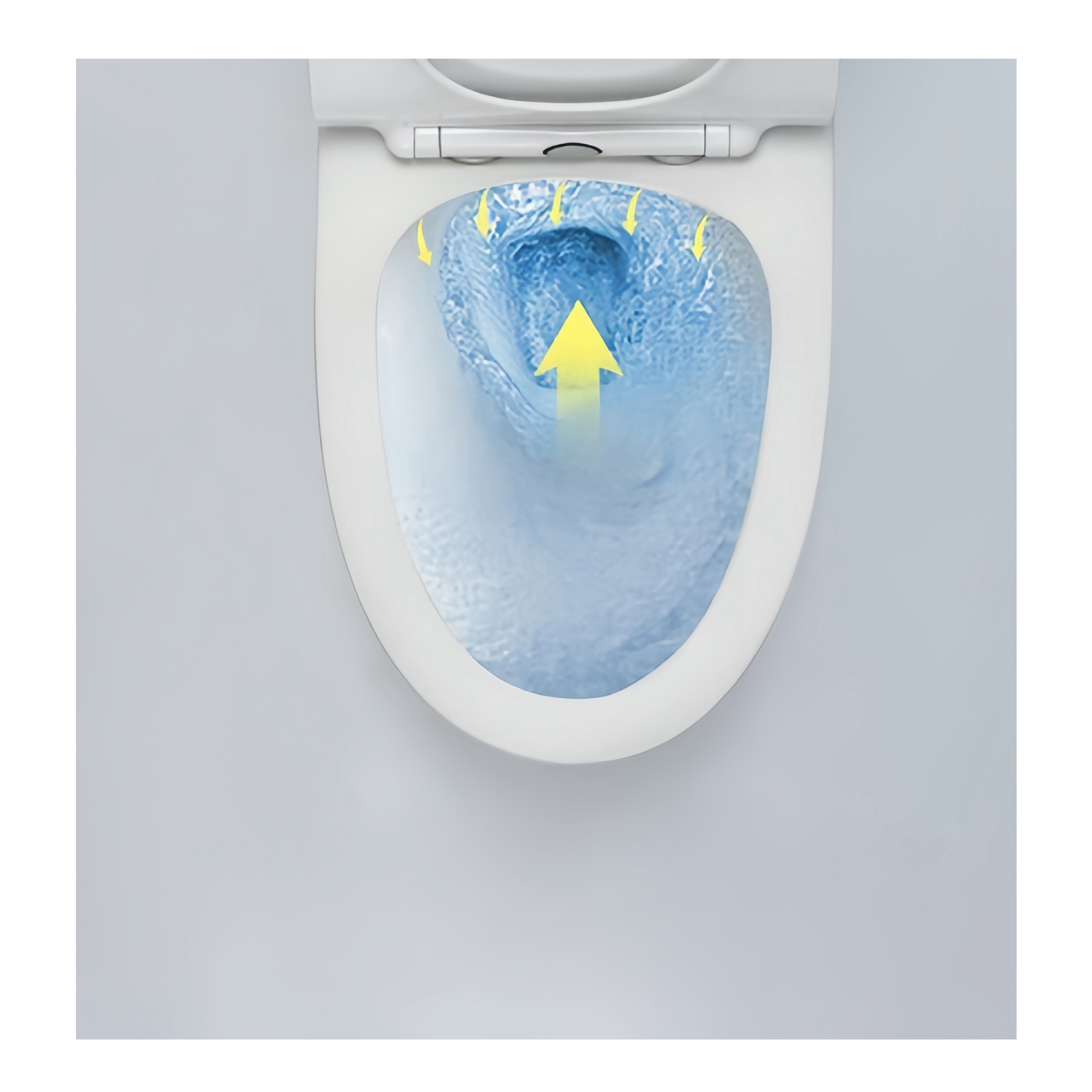 Slowly Toilet Seat Cover and Dual-Flush Water Closet for Modern White Color Bathroom