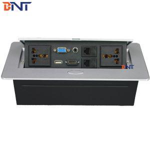 BNT Zinc alloy power and data hidden desk top socket