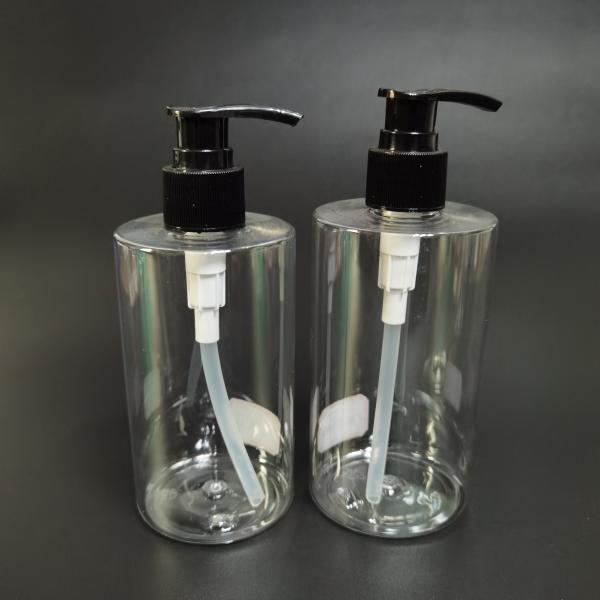 Best Selling Clear 300Ml Pet Shower Gel Shampoo Bottle W/ Pump Head Plastic