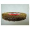 Buy cheap 10 inch crimped bench wire wheel brush, 5/8 Arbor,medium face,0.008'' wire brass from wholesalers