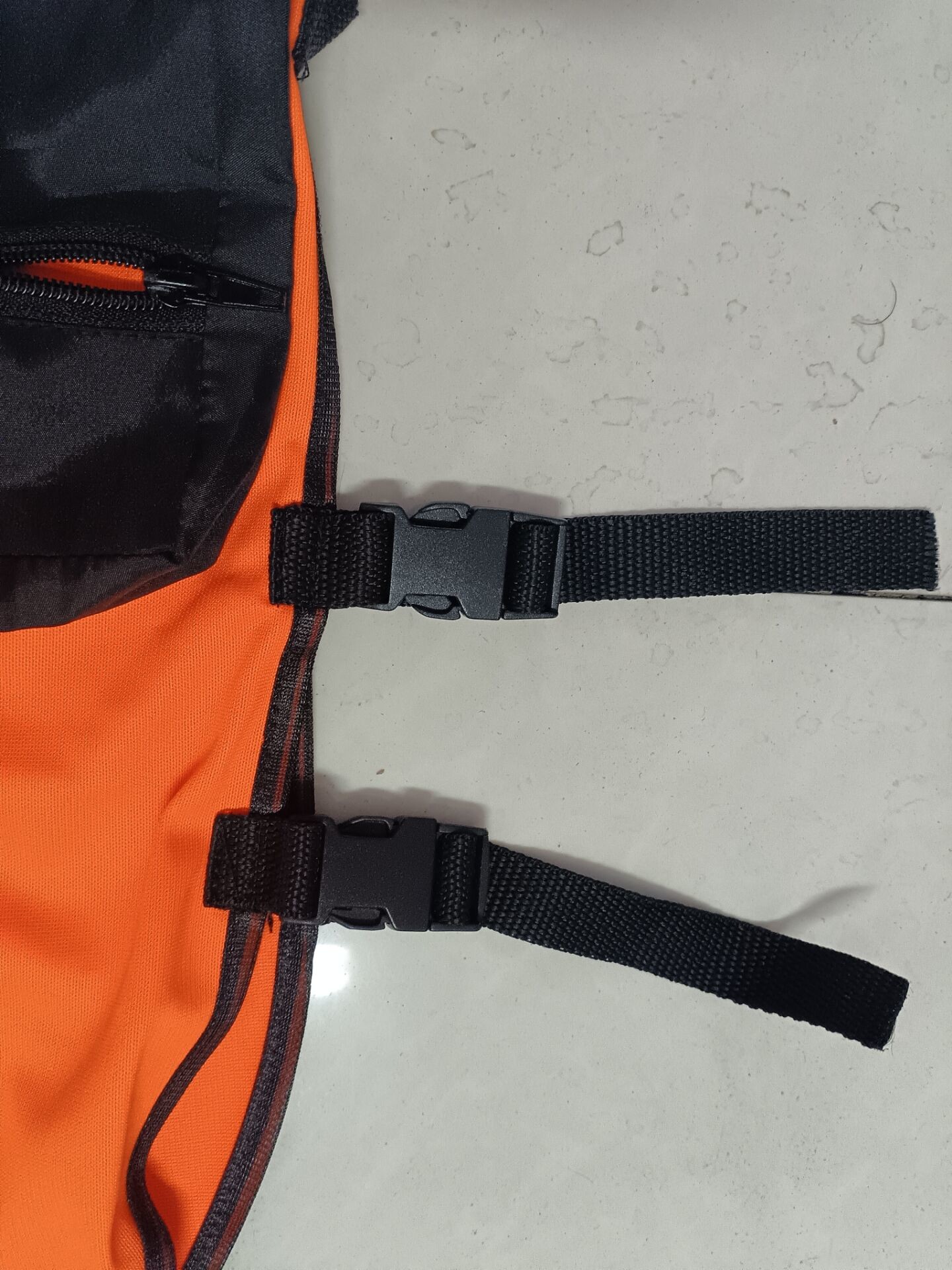 Polyester Orange Reflective Vest 120g Men'S Safety Vest With Pockets