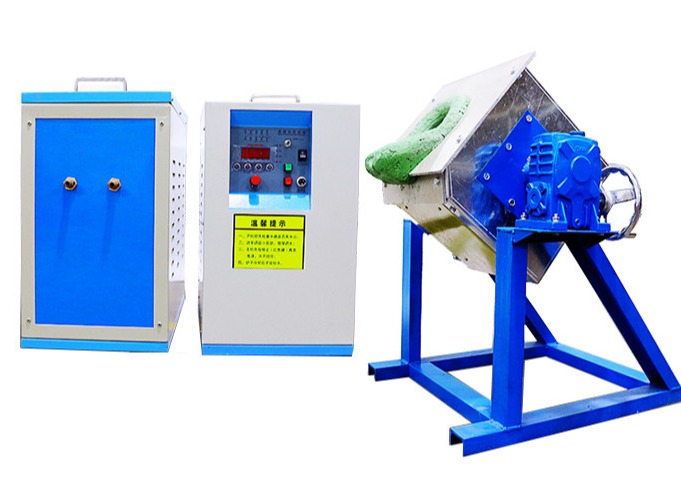 40mins 100kg Copper Smelting Machine IGBT Motor Tilting Melting Furnace