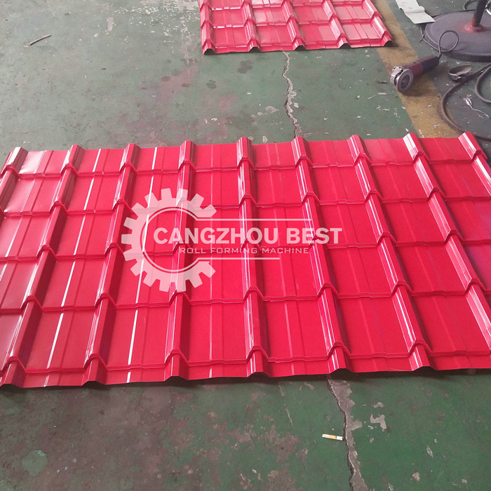 Auto 914 PLC Control Metal Roofing Sheet Roll Forming Machine With PPGI / GI