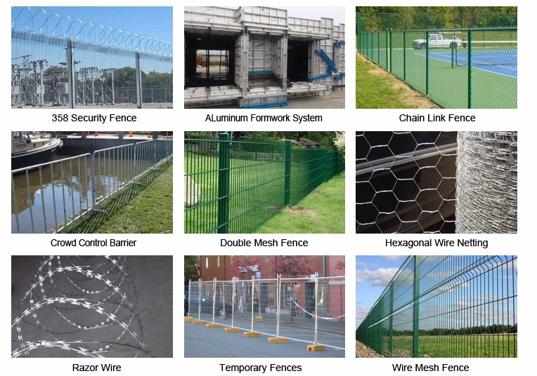 PVC coated Temporary fancing panels Supplies and Accessories Black chain link fences