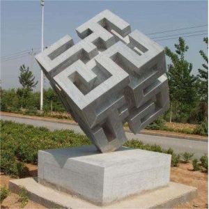 China Stainless Steel Abstract Mirror Sculpture 2 Meters High Customized on sale