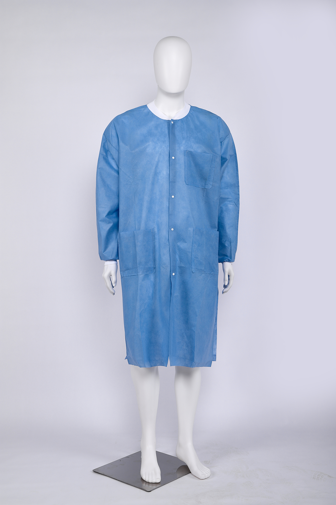 Non Woven Clothing Disposable Work Clothes Disposable Safety Lab Coat Jacket OEM and Sample Free 3 to 10 Days