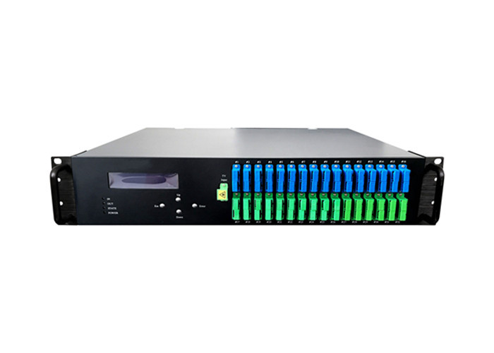 32 Ports 19 dBm 1550nm Optical Amplifier EDFA with WDM connet to the OLT and easy to management cost-effective
