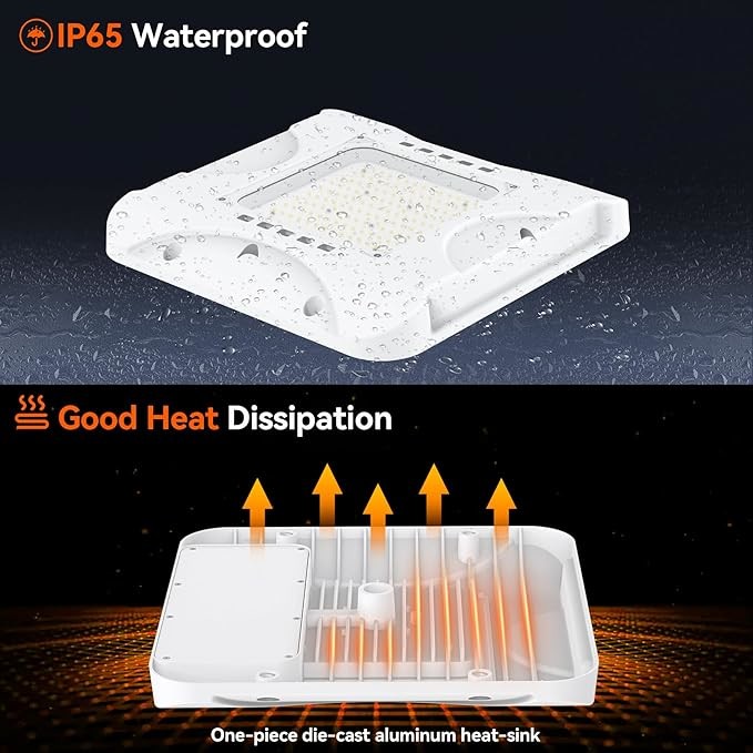 20W-100W LED Garage Canopy Lights / Aluminum LED Gas Station Light