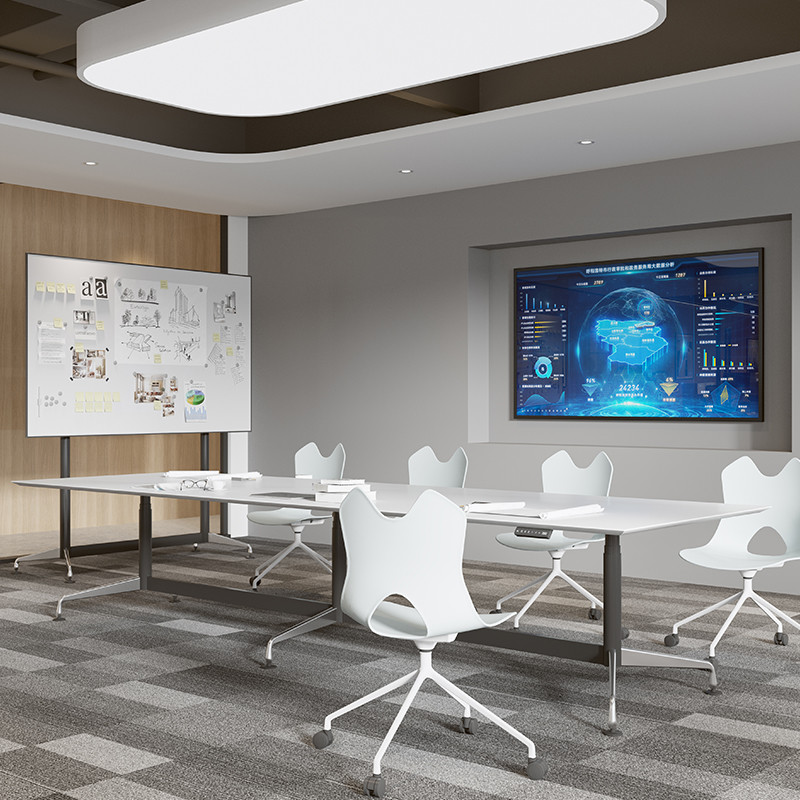 Electric Height Adjustable Office Table Wood Standing Desk With Drawers