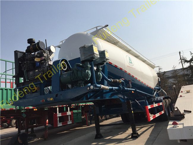 50cbm Bulk Cement Tank Semi Trailer , Silo Bulker Cement Tank Trailer