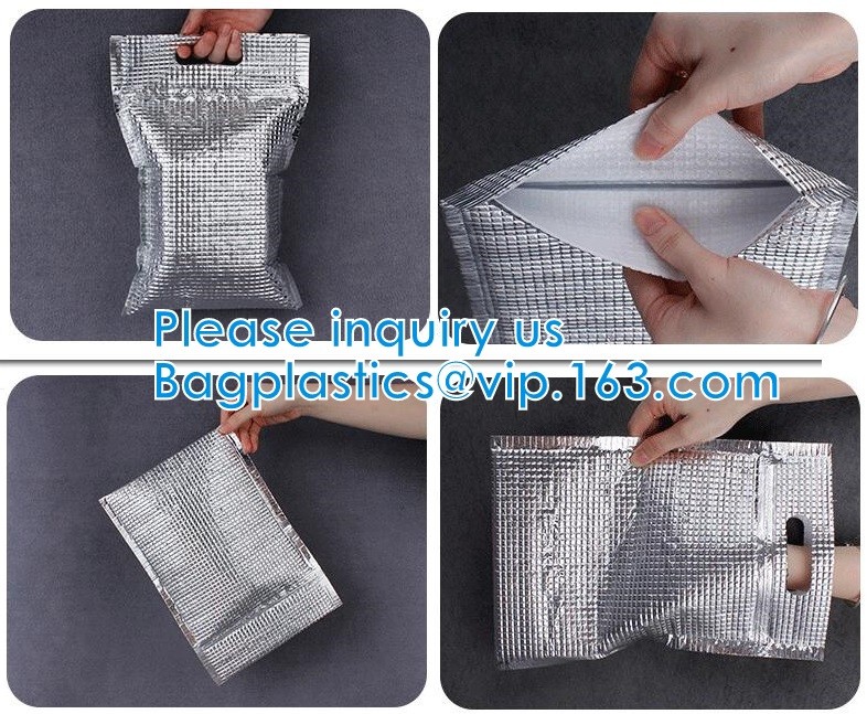Insulated Easy Zip Lock Resealable Aluminum Sandwich Lunch Bag Reusable Thermal Snack Bento Camping Picnic Grocery Hot