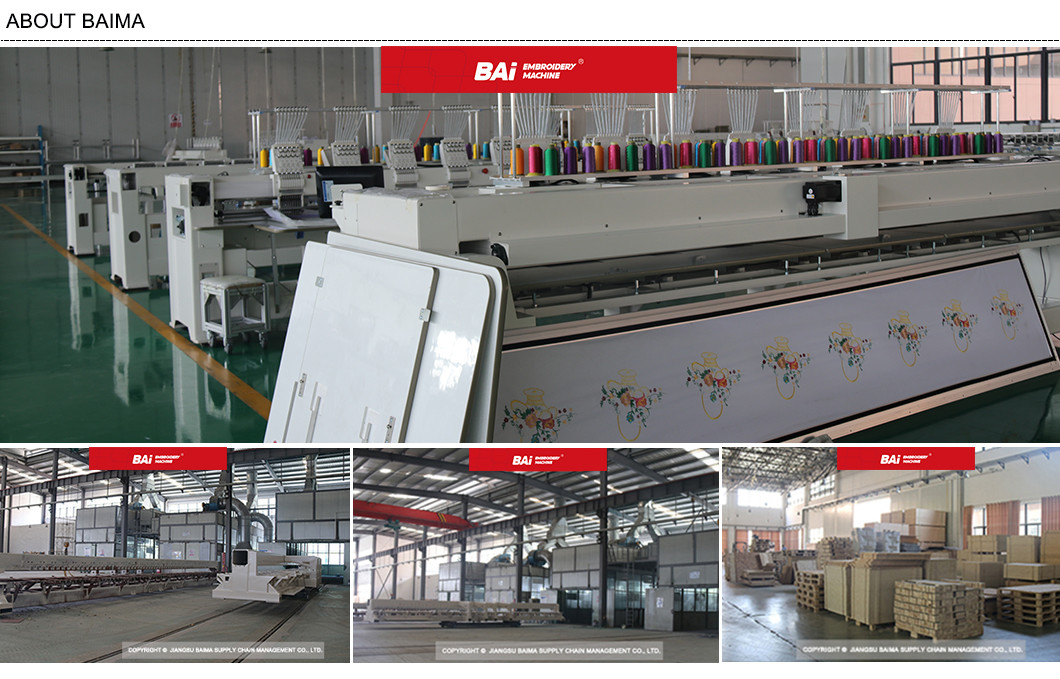 BAI 450mm Multi Needle Embroidery Machines Hat 8 Head